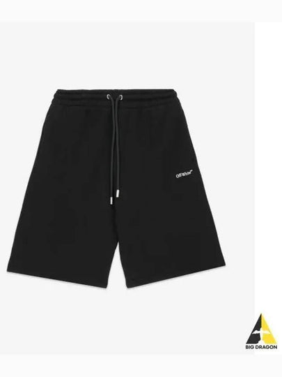 Short Pants OMCI013F24FLE004 1001 Black White - OFF WHITE - BALAAN 2