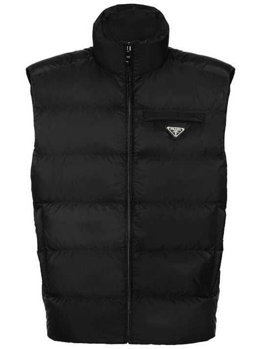 Re-Nylon Sleeveless Down Padded Jacket Black - PRADA - BALAAN 2