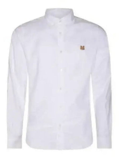 Fox Head Embroidery Long Sleeve Shirt White - MAISON KITSUNE - BALAAN 2