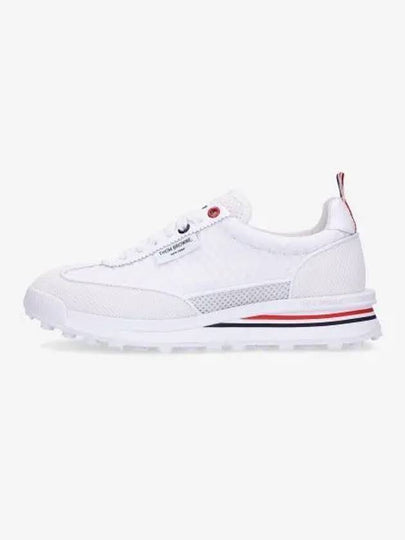 Heavy Athletic Mesh Tech Runner Low Top Sneakers White - THOM BROWNE - BALAAN 2