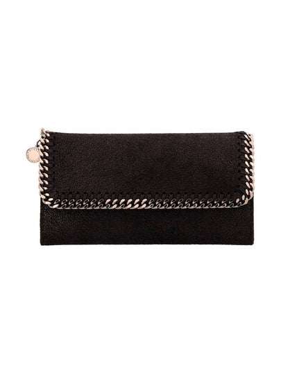 silver Falabella Continental long wallet black - STELLA MCCARTNEY - BALAAN 2