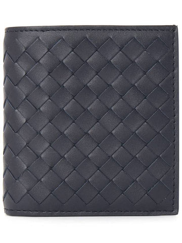 Intrecciato Half Wallet Navy - BOTTEGA VENETA - BALAAN 1