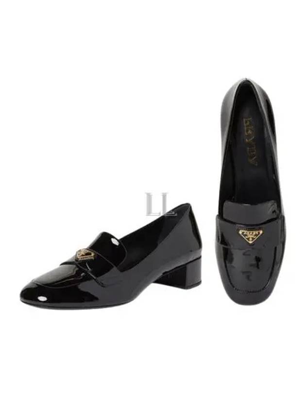 Triangle Logo Patent Leather Loafers Black - PRADA - BALAAN 2