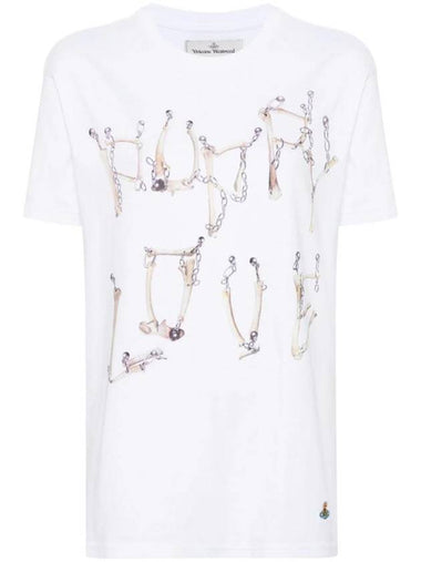 Bones apos n chain cotton t-shirt 3G01001QJ001M - VIVIENNE WESTWOOD - BALAAN 1