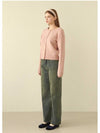 Women's Anemone Wool Basic Cardigan Pink - MICANE - BALAAN 7