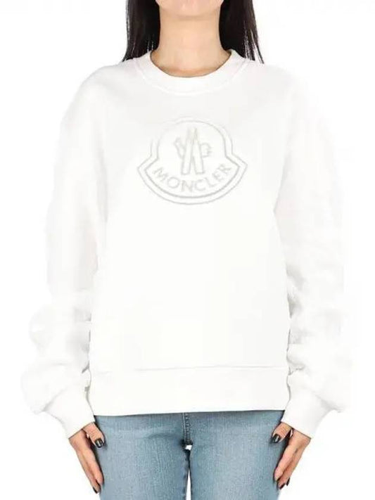 22FW Women's Sweatshirt 8G00028 809KX 001 White 270976 - MONCLER - BALAAN 1