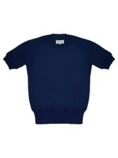 Signature Stitch Linen Knit Top Blue - MAISON MARGIELA - BALAAN 2