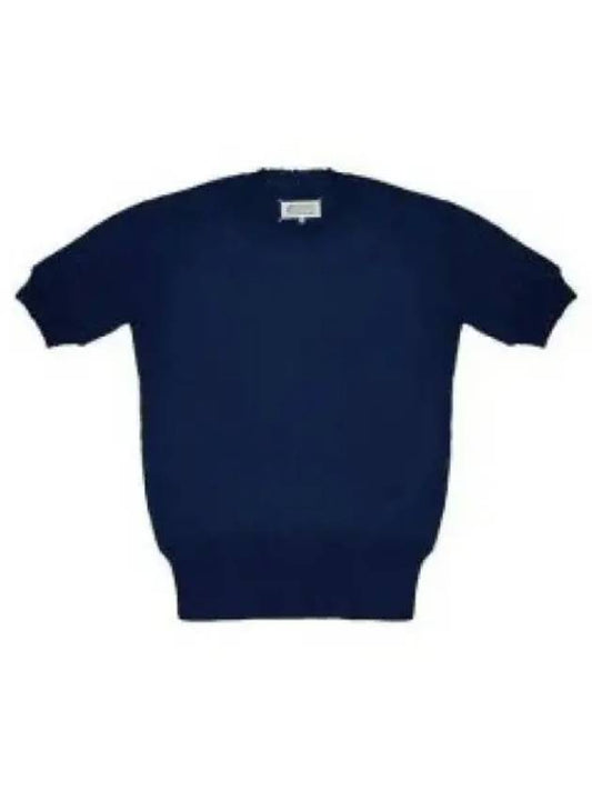 Signature Stitch Linen Knit Top Blue - MAISON MARGIELA - BALAAN 2