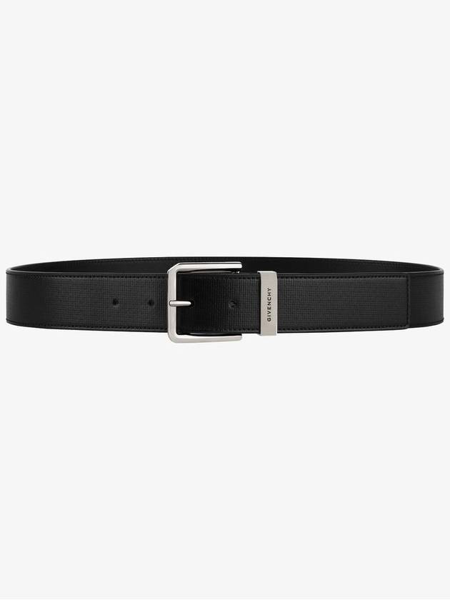 Square Buckle Leather Belt Black - GIVENCHY - BALAAN 2