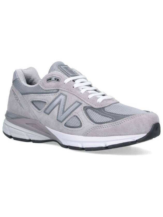 990v4 Core Low Top Sneakers Silver Grey - NEW BALANCE - BALAAN 3