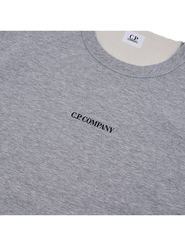 Light Fleece Small Logo Sweatshirt Grey - CP COMPANY - BALAAN 7