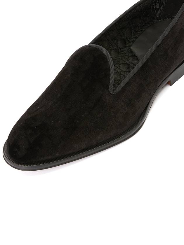 Timeless Oblique Velvet Loafers Black - DIOR - BALAAN.