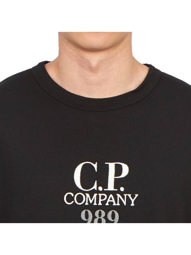 20/1 Jersey Boxy Logo Short Sleeve T-Shirt Black - CP COMPANY - BALAAN 6