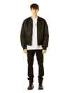 Reversible Ma 1 Bomber Jacket Black Khaki - BUTTON SEOUL - BALAAN 1