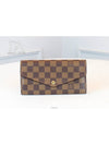 Daol Merchant Store LV Damier Eben Sarah Wallet Long N63209 Condition A - LOUIS VUITTON - BALAAN 1