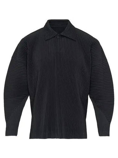 Homme Pliss 24 Mc January Long Sleeve Pique T ShirtHP46JM102 16 Pleated Polo Shirt 1221209 - ISSEY MIYAKE - BALAAN 1