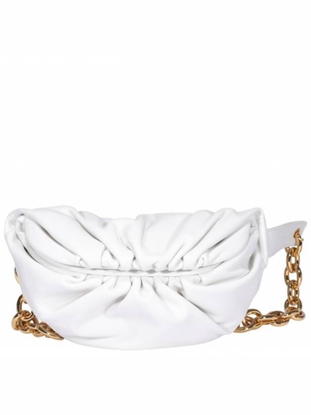 Chain Leather Belt Bag White - BOTTEGA VENETA - BALAAN 1