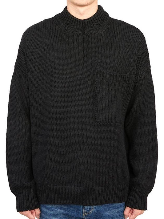 Men's Wool Turtleneck Black - TEN C - BALAAN.