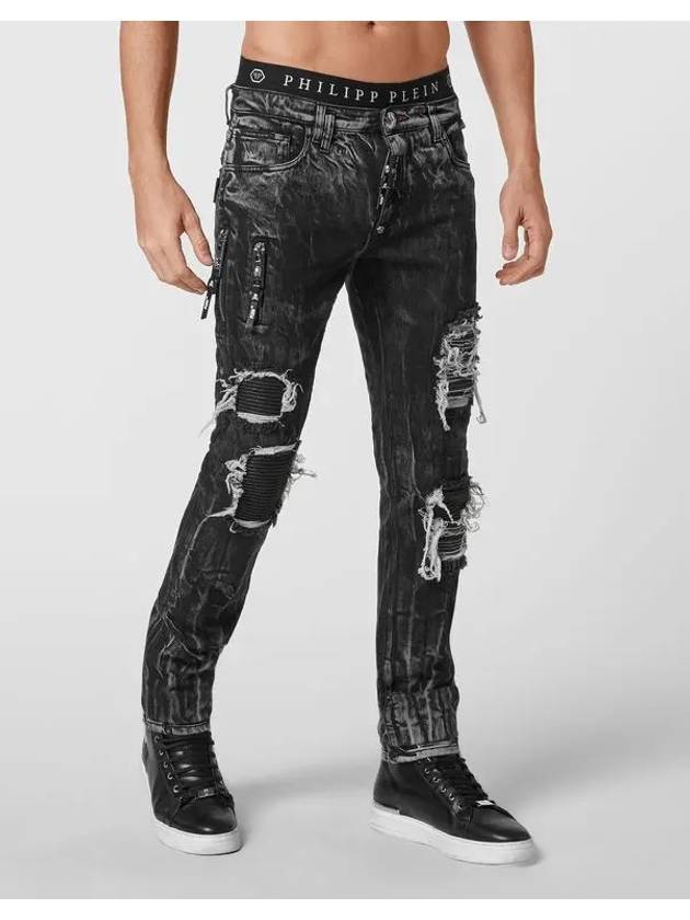 T99 Steel Logo Slim Fit Men's Jeans FABCMDT3072PDE004N - PHILIPP PLEIN - BALAAN 2