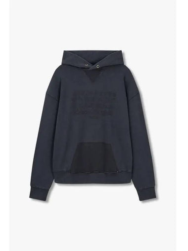 Women s Stitched Number Logo Hooded Sweatshirt Charcoal Gray - MAISON MARGIELA - BALAAN 1