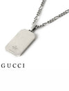 GG Non-Engraved Pendant Necklace Silver - GUCCI - BALAAN 5