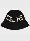 Logo Crochet Bucket Hat Ecru Black - CELINE - BALAAN 2