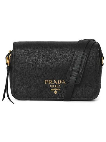 Vitello Phoenix Crossbody Bag Black - PRADA - BALAAN 1