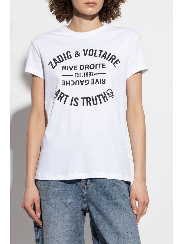 Zadig & Voltaire T-shirt Walk, Women's, White - ZADIG & VOLTAIRE - BALAAN 3