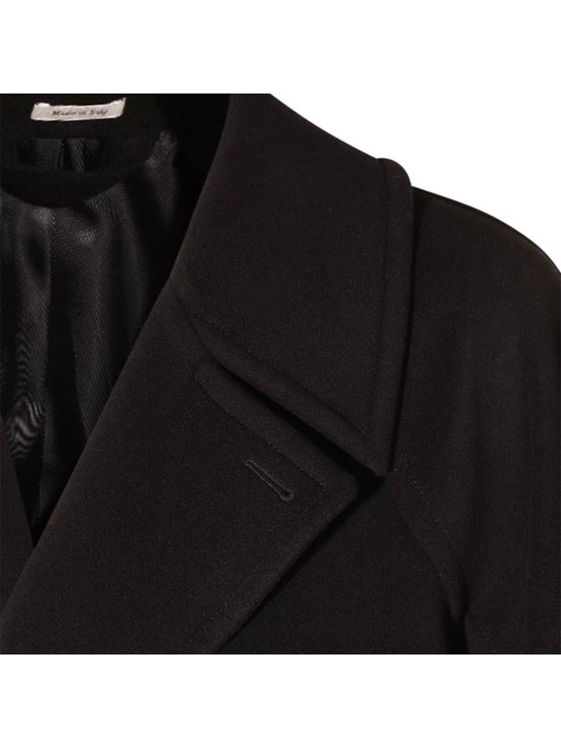 Black Wool Blend Coat 754885QVV711000 B0560955394 - ALEXANDER MCQUEEN - BALAAN 5