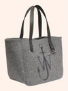 Embroidered Logo Tote Bag Grey - JW ANDERSON - BALAAN 2