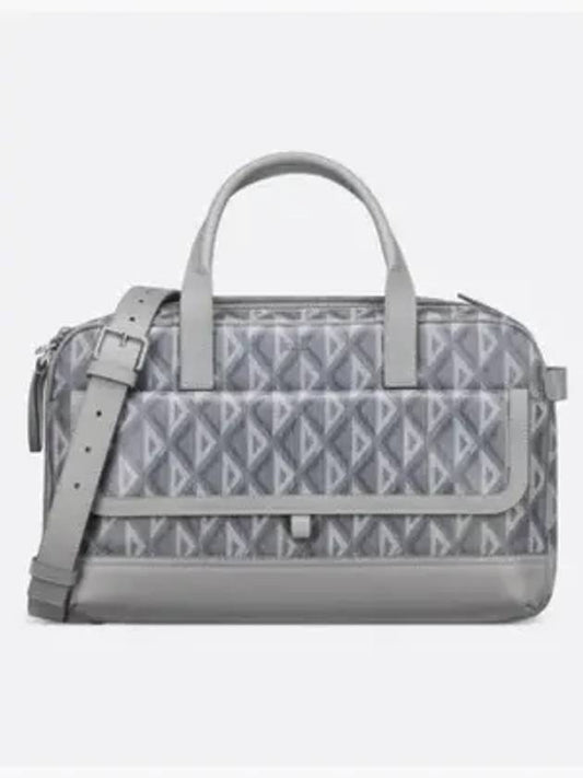 Hit The Road CD Diamond Canvas Smooth Calfskin Pet Carrier Bag Grey - DIOR - BALAAN 1