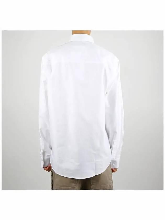 Contour Fox Head Casual Long Sleeve Shirt White - MAISON KITSUNE - BALAAN 5