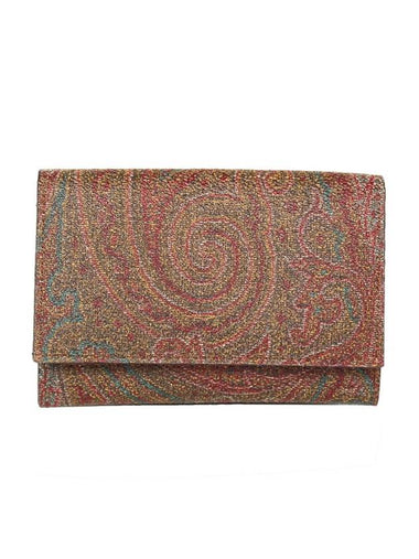 Paisley Card Wallet Brown - ETRO - BALAAN 1