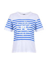 Striped Logo Short Sleeve T-Shirt MW3ME187BLU - P_LABEL - BALAAN 9