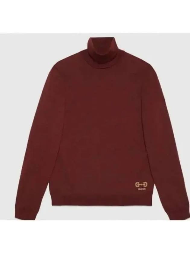 Horsebit Intarsia Wool Turtleneck Red - GUCCI - BALAAN 2