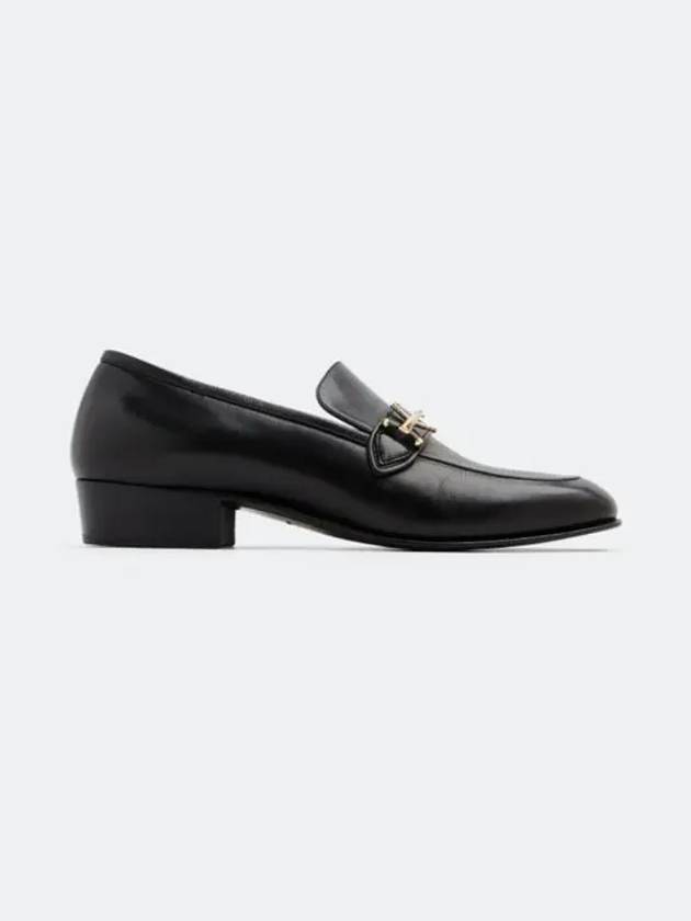 Solferino Leather Penny Loafer Black - SAINT LAURENT - BALAAN 3