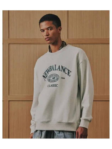 NBNCE41313 UNI Heritage Sweatshirt OATMEAL - NEW BALANCE - BALAAN 1