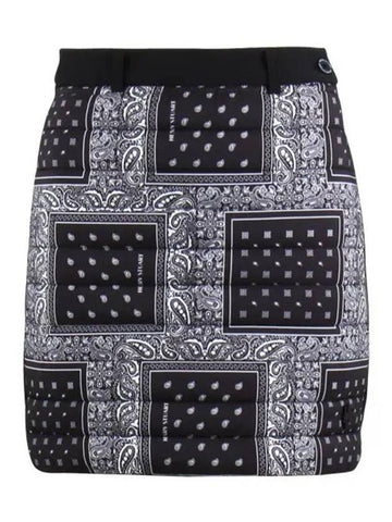 Golf side line color combination padded skirt paisley black - HENRY STUART - BALAAN 1