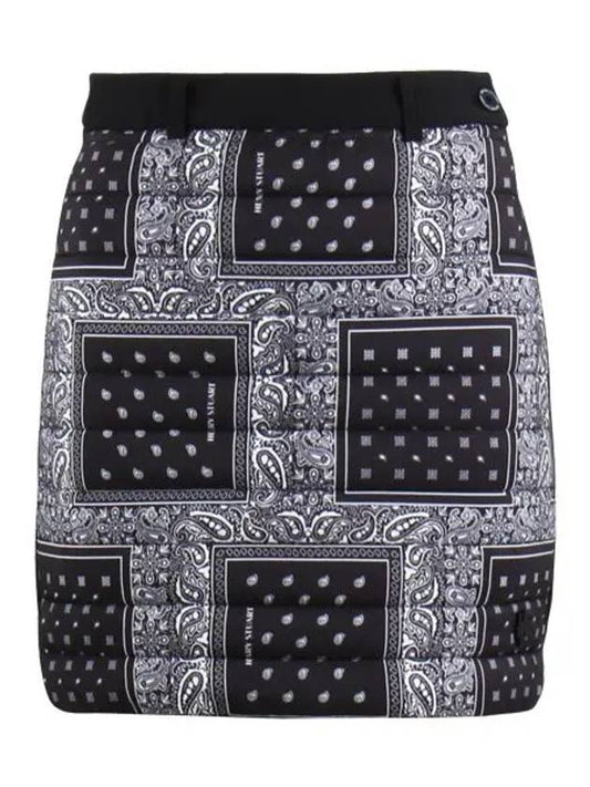 Golf side line color combination padded skirt paisley black - HENRY STUART - BALAAN 1