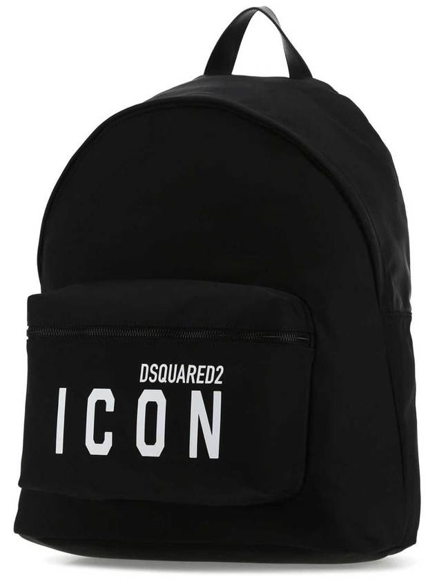 FW23 Icon Backpack Black BPM0100 11703199 - DSQUARED2 - BALAAN 3