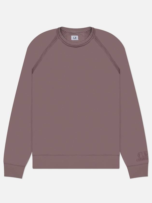 Light Fleece Logo Crew Neck Sweatshirt Purple - CP COMPANY - BALAAN 2