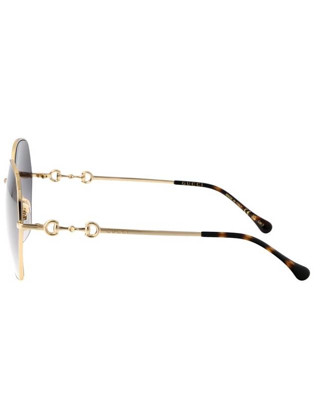 Eyewear Horsebit Round Frame Sunglasses Gold - GUCCI - BALAAN 4