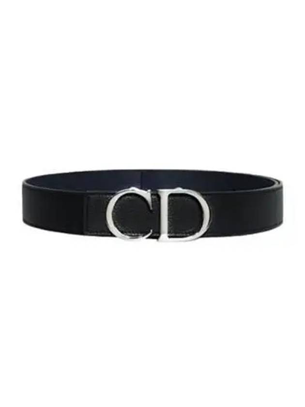 Reversible CD Leather Belt Black - DIOR - BALAAN 2