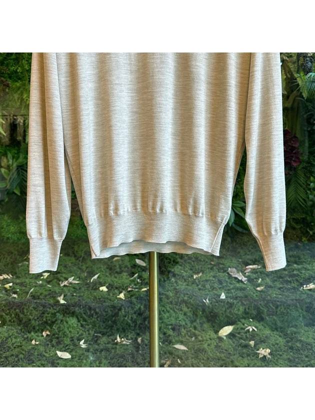 Wool Cashmere Knit Top Beige - BRUNELLO CUCINELLI - BALAAN 4