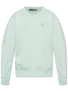 Logo Patch Regular Fit Crew Neck Sweatshirt Soft Green - ACNE STUDIOS - BALAAN 2