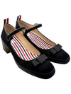 Black Cotton Canvas Tom John Tennis Block Heel FFH218A 05390 001 - THOM BROWNE - BALAAN 2