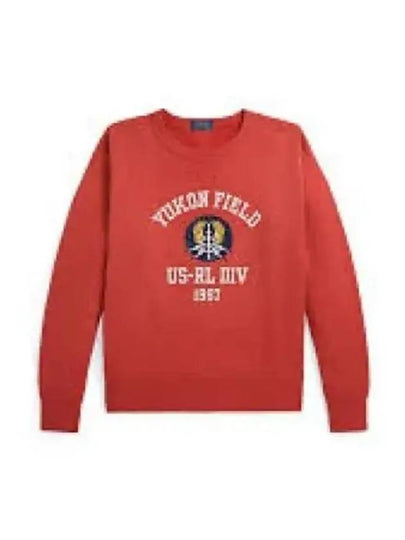 Graphic Vintage Fit Fleece Sweatshirt Red - POLO RALPH LAUREN - BALAAN 2