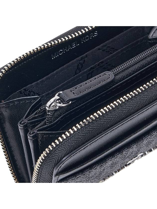 Jet Set Small Logo Card Wallet Black - MICHAEL KORS - BALAAN 9