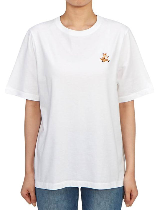 Speedy Fox Patch Comfort Short Sleeve T Shirt White - MAISON KITSUNE - BALAAN 2