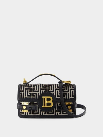 B-Buzz Shoulder 24 Purse - Balmain - Cotton - Ivory/Black - BALMAIN - BALAAN 1